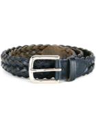 Whitehouse Cox Braided Belt, Men's, Size: 100, Blue, Calf Leather