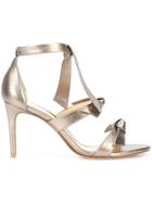 Alexandre Birman Metallic Bow Strap Sandals