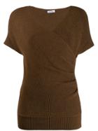 P.a.r.o.s.h. Wrap-style Knitted Top - Brown