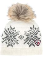 Rossignol 'agata' Pom-pom Hat, Women's, White, Wool/angora/polyamide/polyester