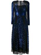 Temperley London Dusk Sequin-embellished Silk Dress - Blue