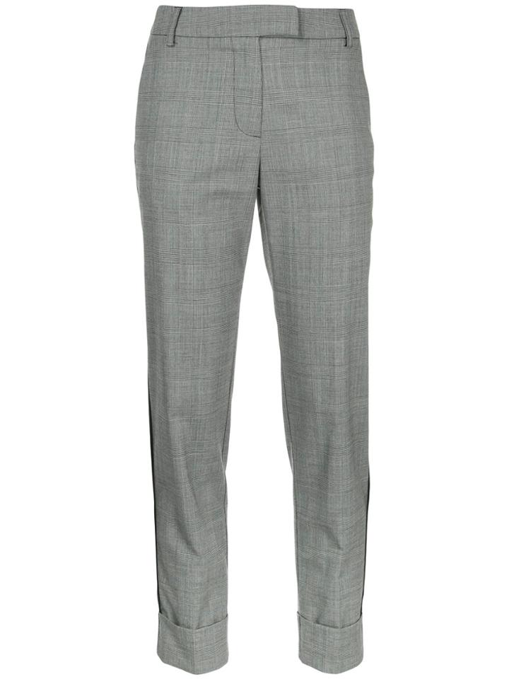 Taylor Glen Plaid Cropped Trousers - Grey