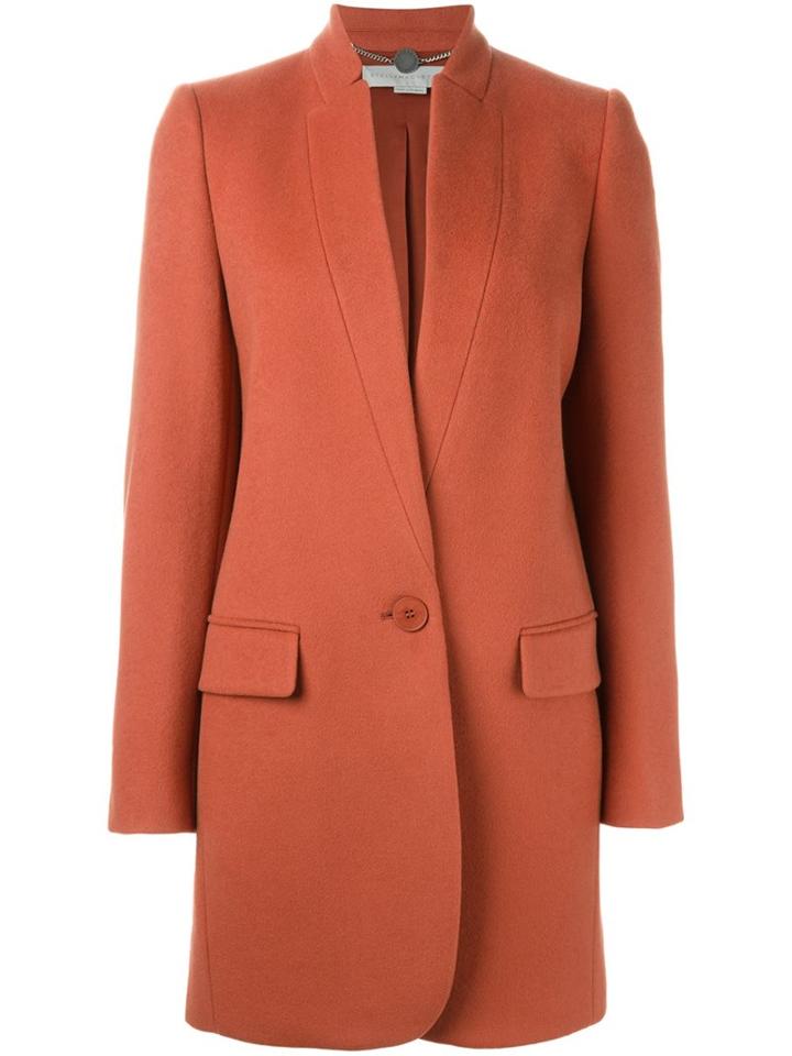 Stella Mccartney 'bryce' Coat, Women's, Size: 44, Yellow/orange, Cotton/polyamide/viscose/wool