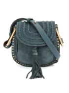 Chloé Hudson Shoulder Bag, Women's, Blue, Calf Suede