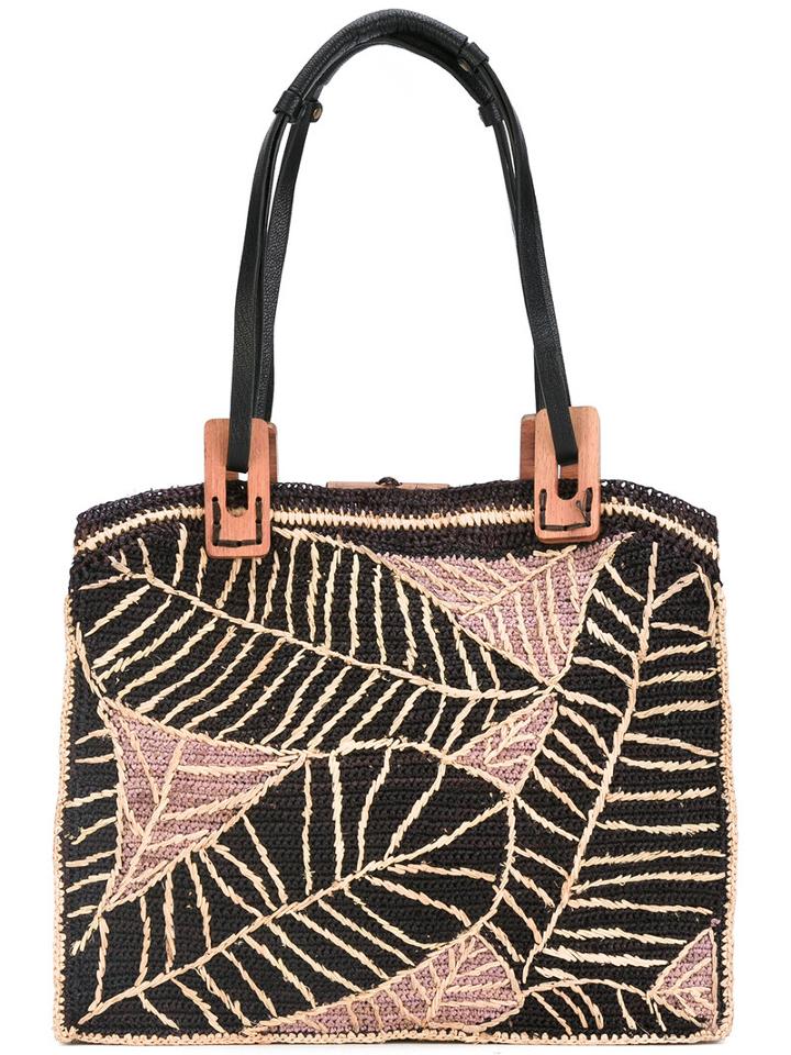 Jamin Puech Platanera Tote, Women's, Brown, Raffia/leather