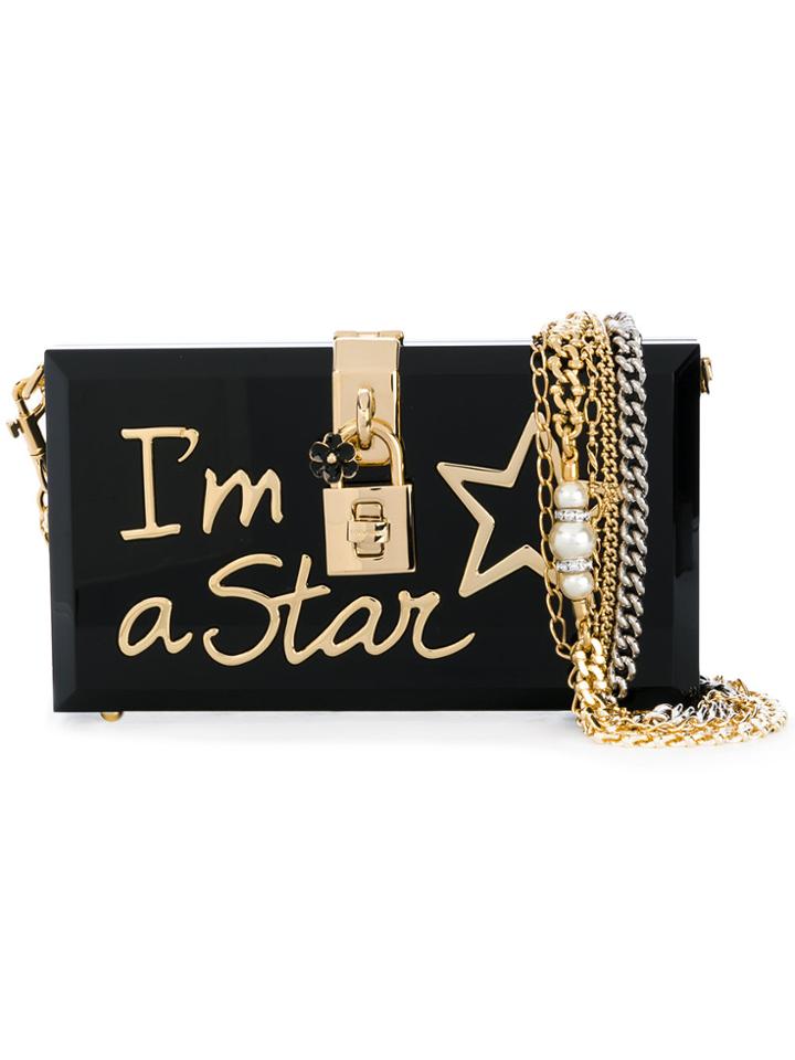Dolce & Gabbana Dolce Applique Clutch - Black