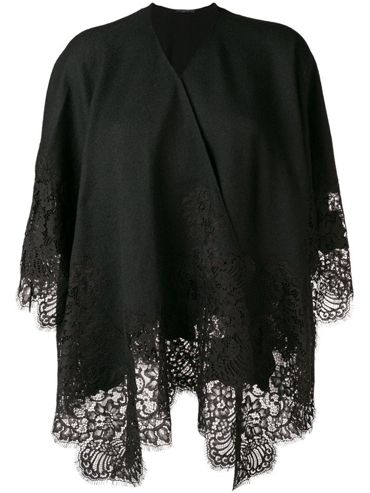 Ermanno Scervino Floral Lace Kimono - Black