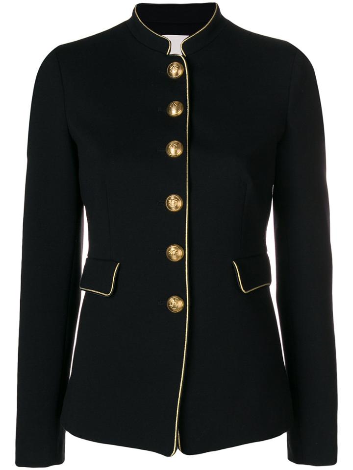 Pinko Piped Military Style Blazer - Black