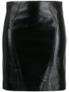 Givenchy Leather Mini Skirt - Black