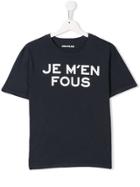Zadig & Voltaire Kids Teen Text Print T-shirt - Blue