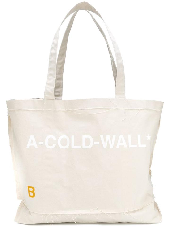 A-cold-wall* Large Shoulder Bag, Men's, Nude/neutrals, Cotton