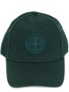Stone Island Logo Baseball Cap, Men's, Size: Medium, Green, Polyester/wool