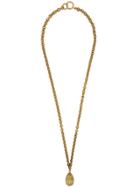 Chanel Vintage Clear Bass Cc Necklace - Metallic
