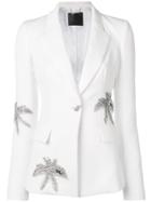 Philipp Plein Embellished Formal Blazer - White