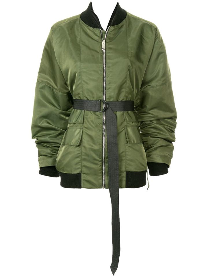 Strateas Carlucci Bi-sect Bomber Jacket - Green