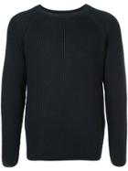 Estnation Crew Neck Ribbed Jumper - Blue