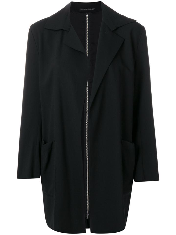 Yohji Yamamoto Vintage Zipped Back Boxy Blazer - Black