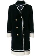 Thom Browne Dyed Shearling Sack Overcoat - Blue