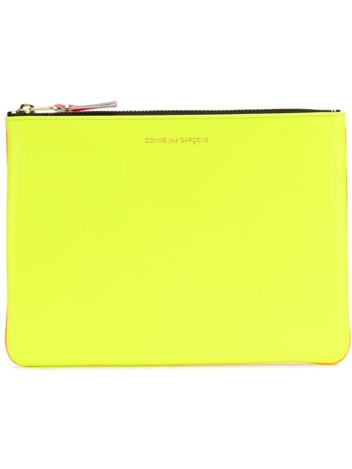 Comme Des Garçons Wallet Super Fluo Clutch Wallet - Yellow
