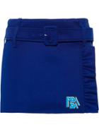 Prada Envelope Ruffled Mini Skirt - Blue