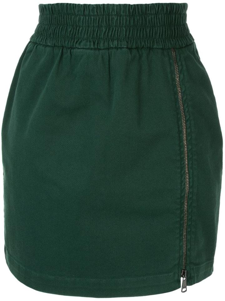 Nº21 Zip Detail Skirt - Green