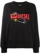 Diesel F-magda Crewneck Sweatshirt - Black