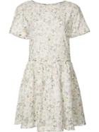 Anine Bing - Flared Floral Dress - Women - Cotton/viscose - S, Women's, White, Cotton/viscose