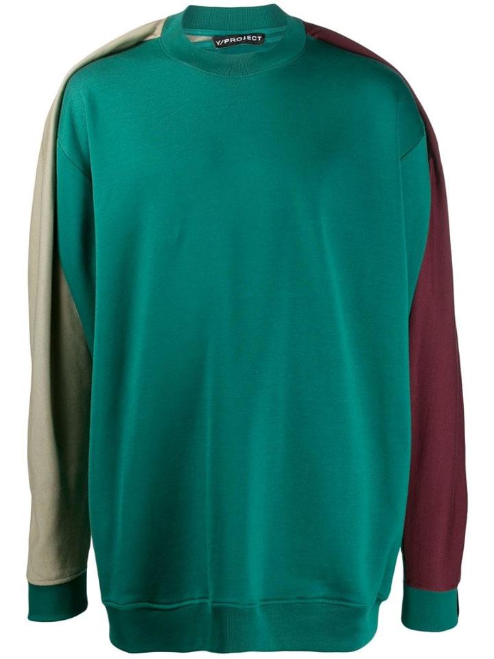 Y/project Drape Panel Sweatshirt - Green
