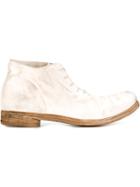 A Diciannoveventitre Lace-up Ankle Boots, Men's, Size: 43, White, Horse Leather/leather