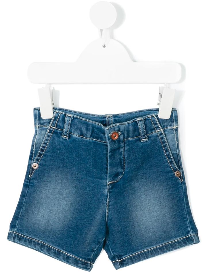 Babe And Tess - Denim Shorts - Kids - Cotton/polyester/spandex/elastane - 9 Mth, Blue