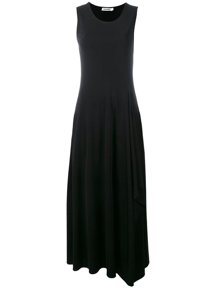 Jil Sander Sleeveless Flared Skirt Dress - Black