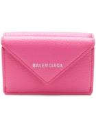 Balenciaga Paper Za Mini Wallet - Pink & Purple