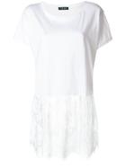 Twin-set Lace Hem T-shirt - White