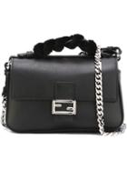 Fendi Micro 'double Baguette' Crossbody Bag, Women's, Black, Brass/leather