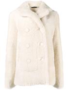 Joseph Midi Fur Coat - White