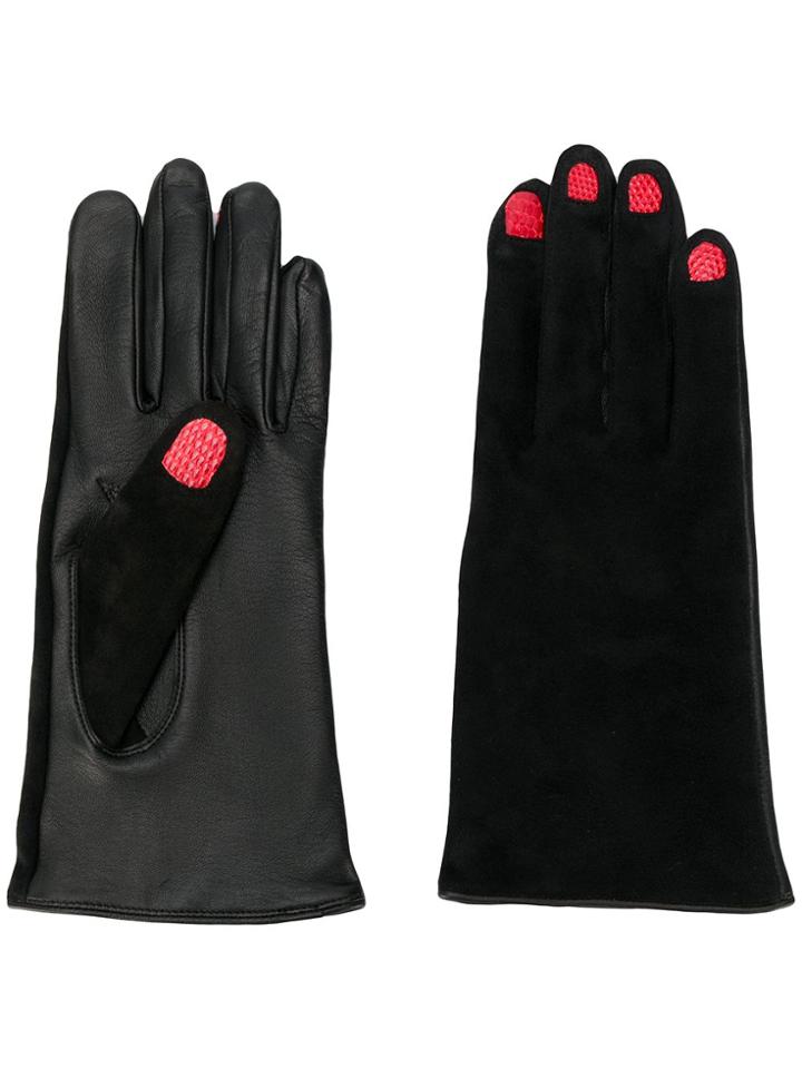 Yohji Yamamoto Painted Nails Gloves - Black