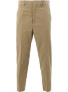 Neil Barrett High Waisted Cropped Pants - Brown