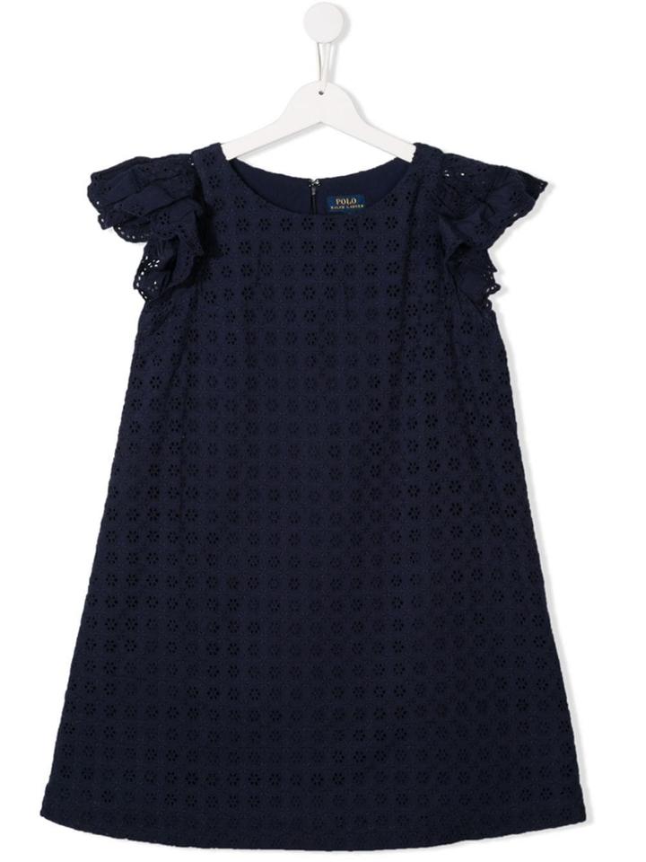 Ralph Lauren Kids Floral A-line Dress - Blue