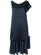 Gloria Coelho - Ruffled Dress - Women - Polyester/acetate - P, Blue, Polyester/acetate