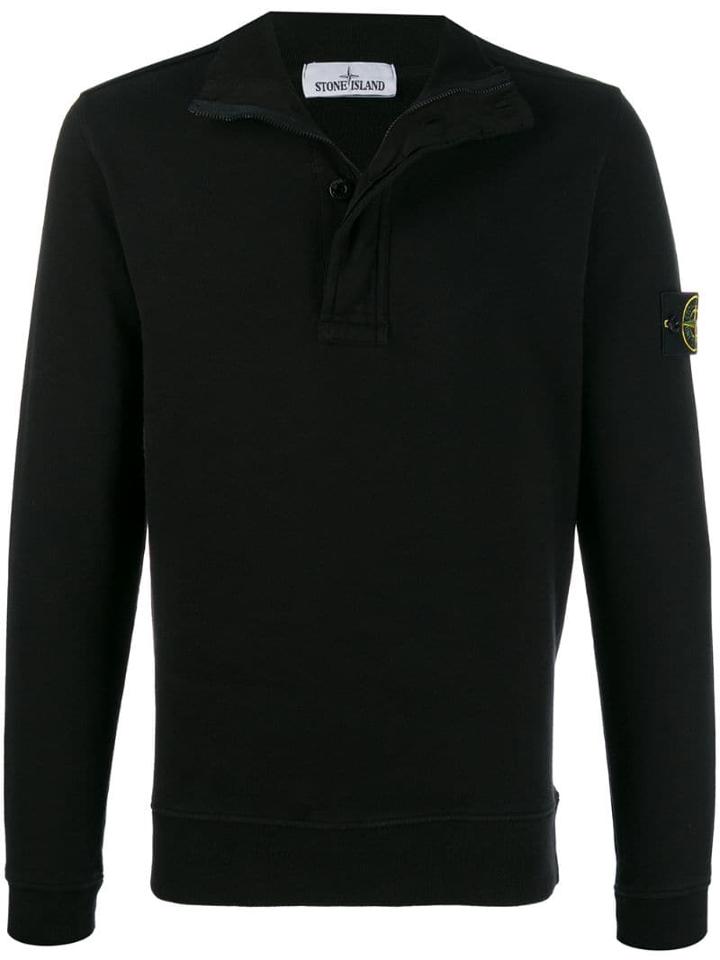 Stone Island Welt Detail Jumper - Black