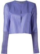 Aviù Jersey Back Jacket, Women's, Size: L, Pink/purple, Leather/rayon/polyester/spandex/elastane