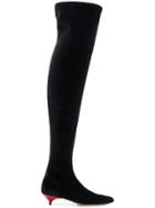 Gia Couture Over-the-knee Sock Boots - Black