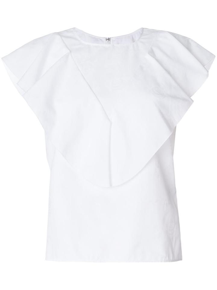 Golden Goose Deluxe Brand Sleeveless Ruffle Top - White
