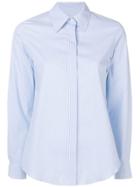 Alberto Biani Formal Pinstripe Blouse - Blue