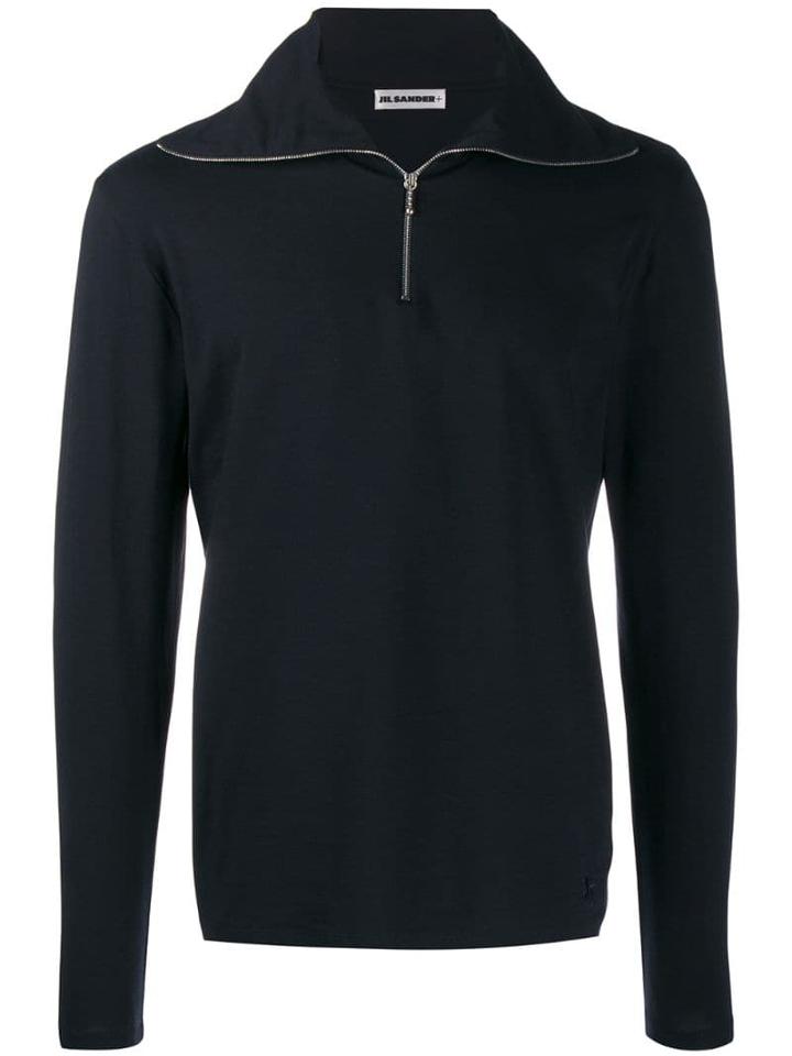 Jil Sander Zip-up Sweatshirt - Blue