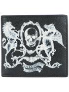Alexander Mcqueen Skull Coat Of Arms Wallet - Black