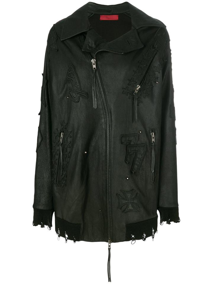 Di Liborio Oversized Applique Jacket - Black
