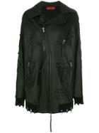 Di Liborio Oversized Applique Jacket - Black