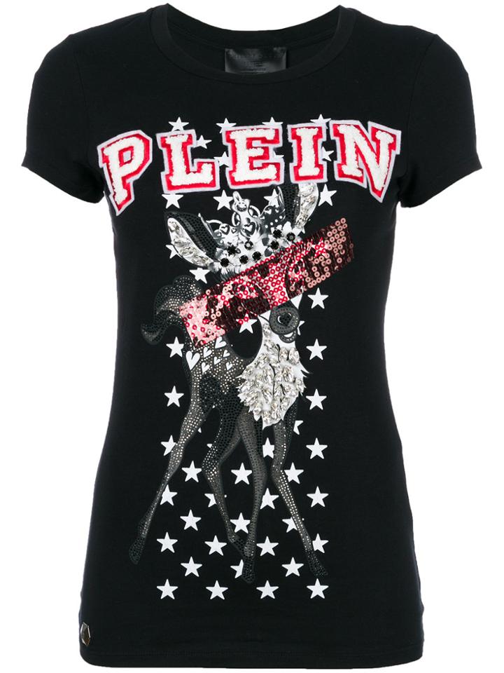 Philipp Plein Deer And Star Print T-shirt - Black