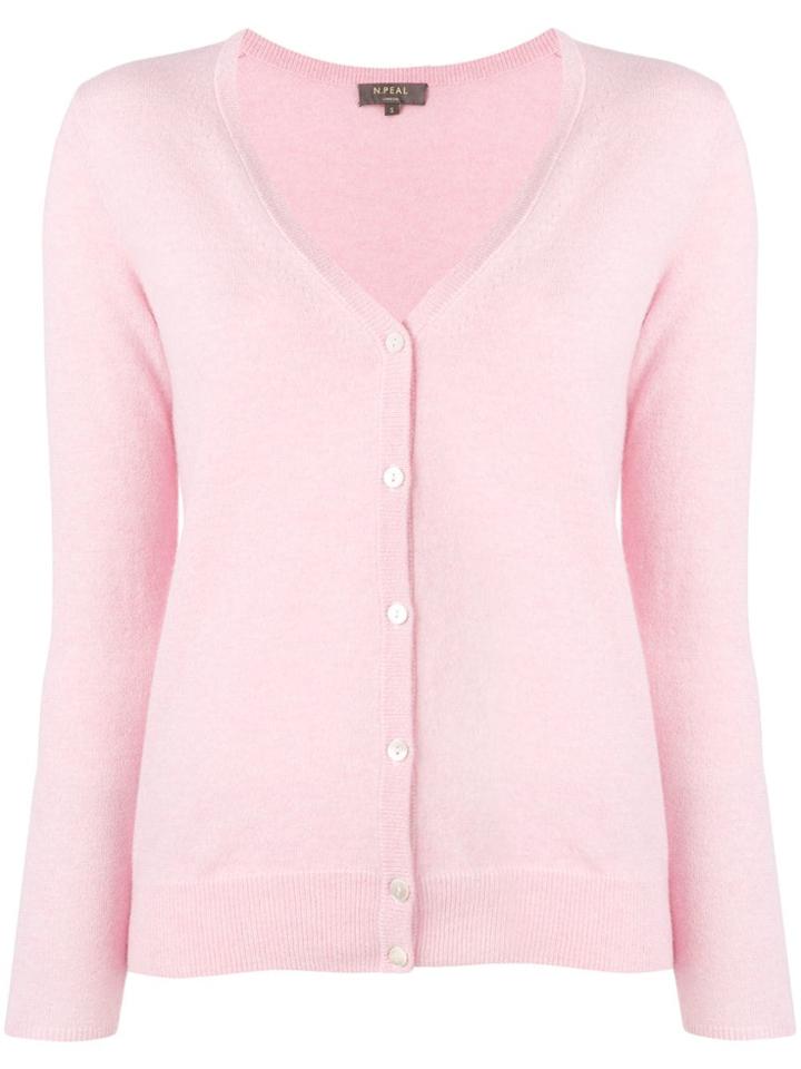 N.peal V-neck Cardigan - Pink